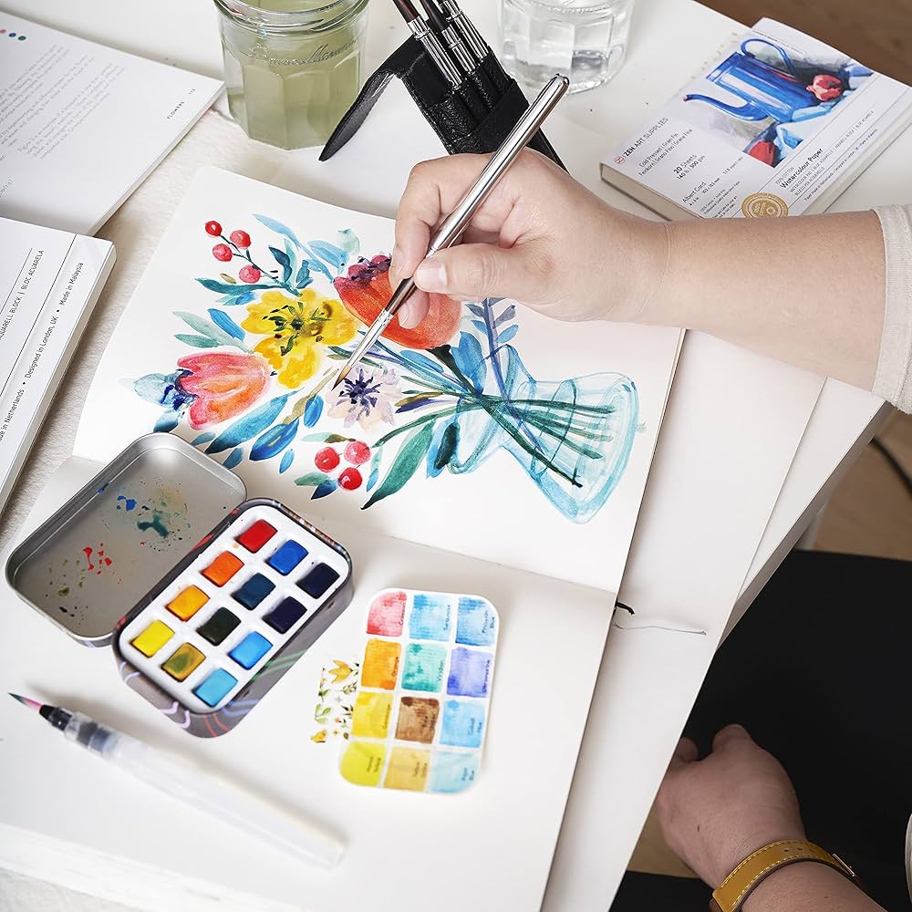 自家製絵の具 ハーフパン Amazon.co.jp: TKY ハーフパン 水彩パン 絵の具 水彩画 顔料